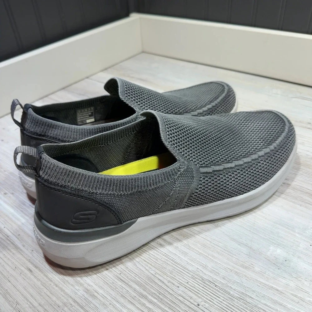 Skechers Lattimore - Warner Sneaker Mens US 12 Charcoal Slip On Casual Shoes